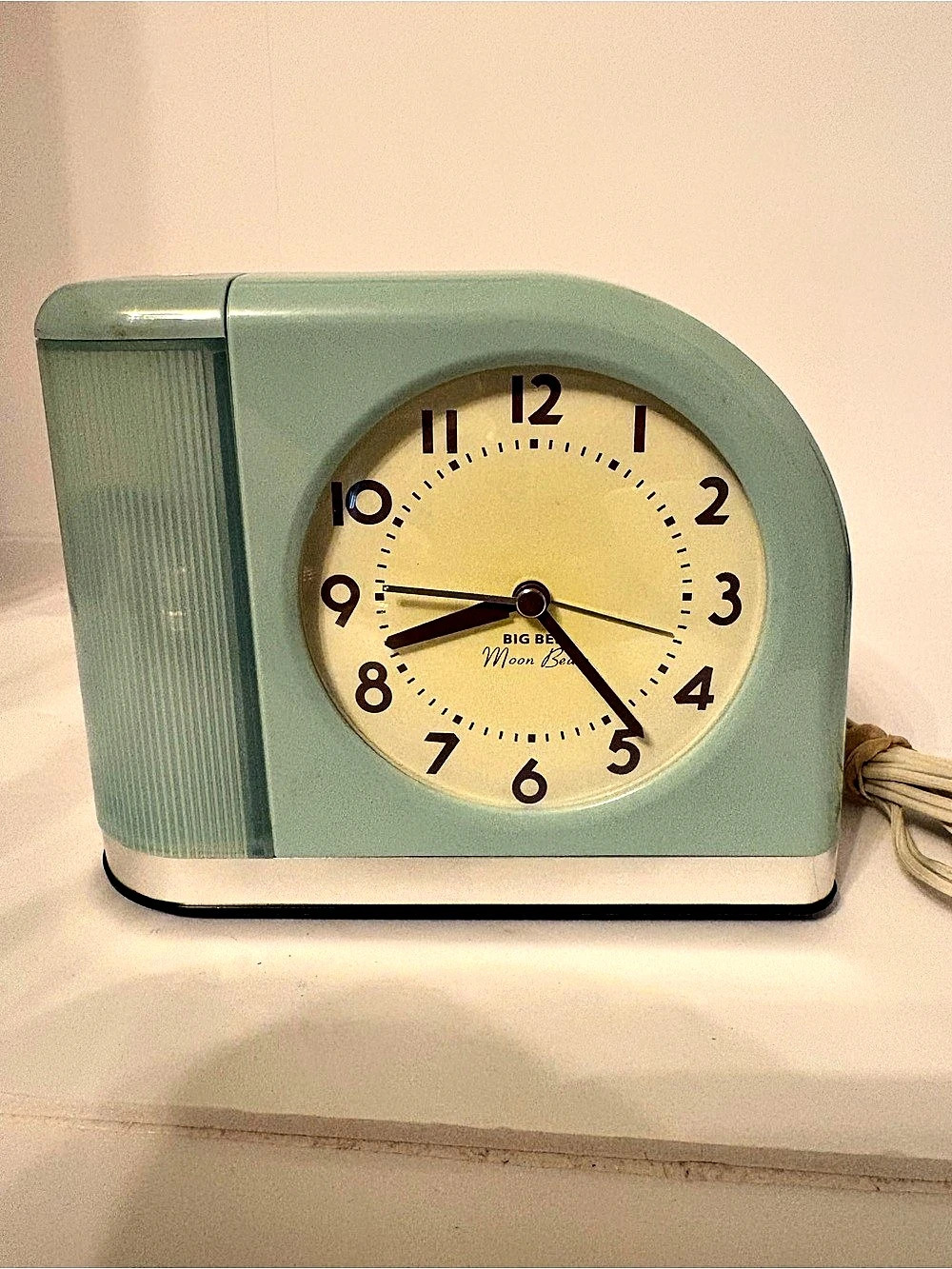 Big Ben Alarm Clock aqua blue Retro Electric Clock